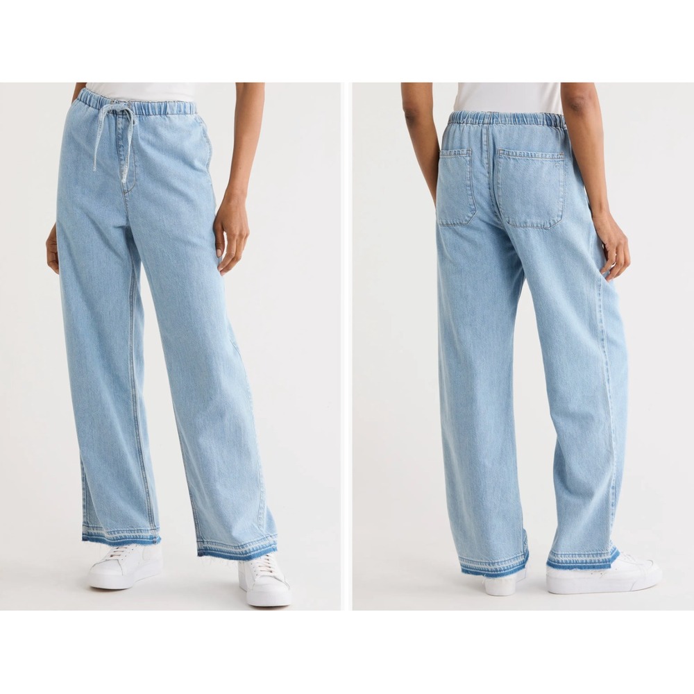 rag & bone Lori Beach Wide Leg Pants in Wentworth Blue Women Medium NWT $258